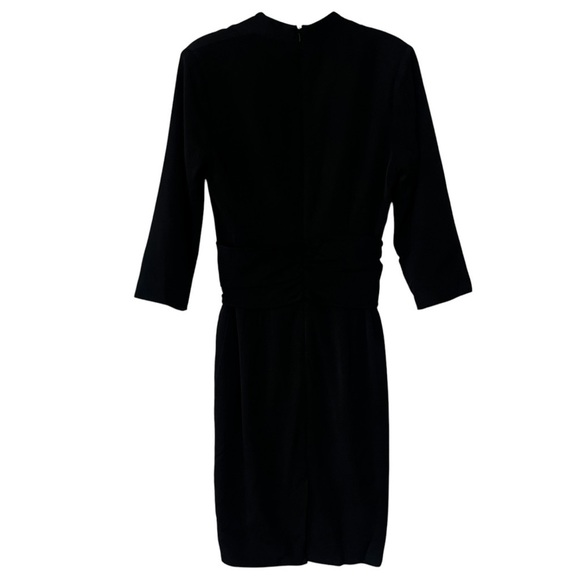 Vintage Reiss Black Y2K Style Cocktail Faux Wrap Dress size 6 - Picture 2 of 15